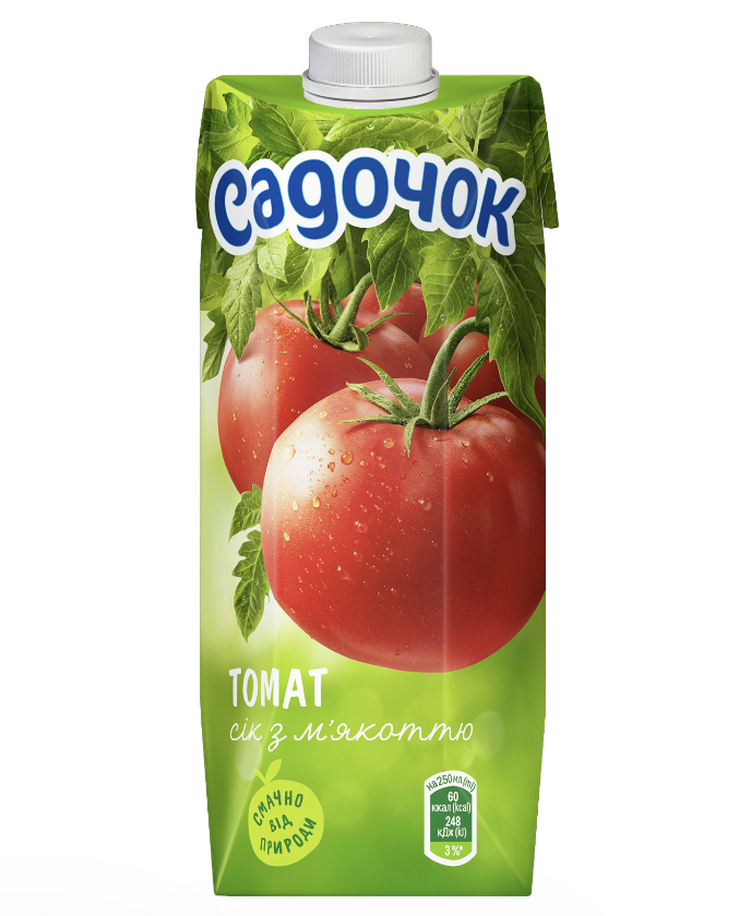 Сік Садочок Томат з м'якоттю 0.5 л тетра-пак